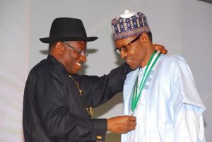 Goodluck Jonathan and Muhammadu Buhari