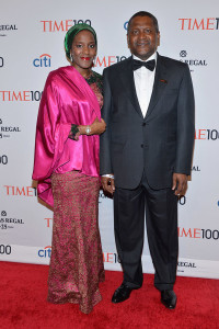 NEW YORK, NY – APRIL 29: Halima Dangote (L) and Honoree Aliko Dangote attend the TIME 100 Gala, TIME’s 100 most influential people in the world, at Jazz at Lincoln Center on April 29, 2014 in New York City. 
